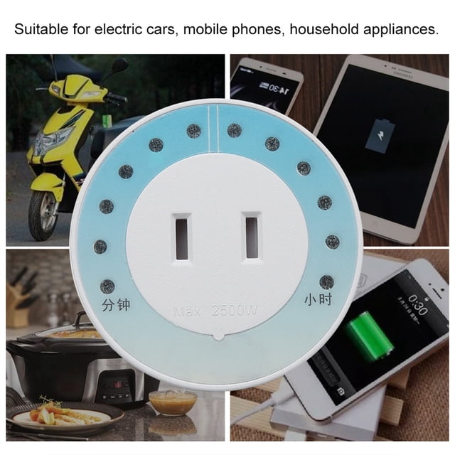 Mini Outlet Timer for Phone, Timers for Electrical Outlets Household Electric Appliances Compact Size US Plug 110V-220V