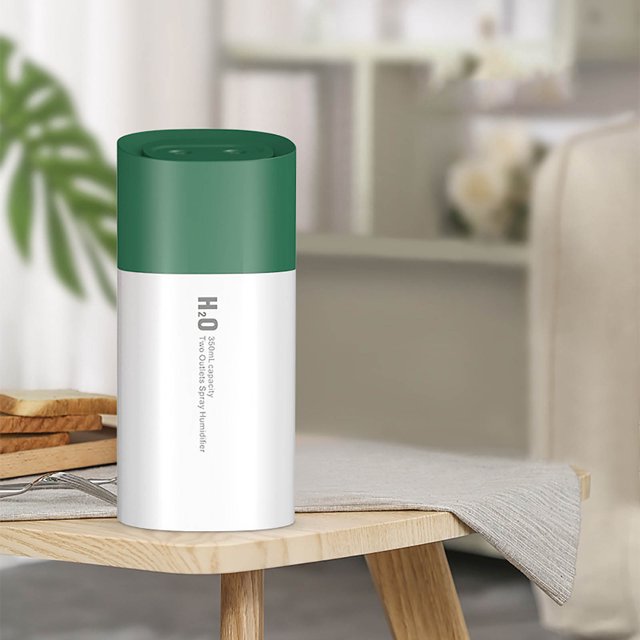 Nuevo humidificador de coche de doble chorro cilíndrico silencioso Mini rociador de luz colorida Wmkox8yii FSASFJB1436