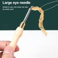 thumbnail image 4 of Visland Embroidery Needle Wooden Handle Embroidery Punch Needle Pen Weaving Tool for DIY Craft Stitching Applique, 4 of 7