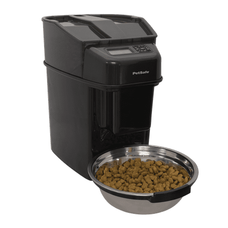 PetSafe Healthy Pet Simply Feed - Automatic Dog and Cat Feeder - Stainless Steel Bowl - Holds Dry Cat and Dog (What's The Best Way To Feed A Dog)