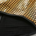 thumbnail image 7 of AHTJRT Men's Stylish Metallic Grid Short Sleeve Shirt Casual Lightweight Blouse Gold 2XL, 7 of 7