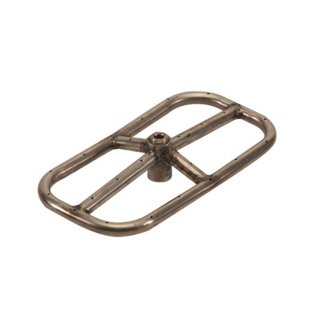 HPC Rectangle Stainless Steel Fire Pit Burner, 12" x 6 ...