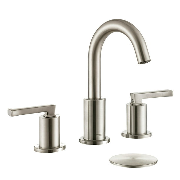 Roffenny 8 inch Widespread Bathroom Faucets Brushed Nickel, Modern Two