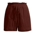 thumbnail image 4 of Luxalzxs Shorts for Women Summer Casual Shorts Drawstring Bandage Elastic Waist Comfy Shorts with Pockets, 4 of 5