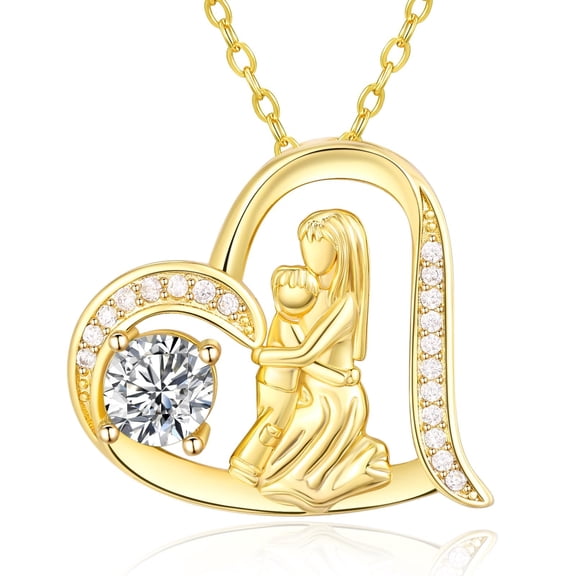 HXWZB Heart Pendant Necklace Gift for Mom Wife Daughter