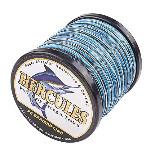 120lb Test for Saltwater and Freshwater Abrasion Resistant 109-2187 Yards PE Lines Not Fade HERCULES Braided Fishing Line 8 Strands Multifilament Fish line 10lb 