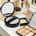thumbnail image 5 of CIMAXIC Portable Empty Powder Case Mirror Loose Powder Container Makeup Case with Powder Puff (Black),2.56"X2.56"X1.57", 5 of 5