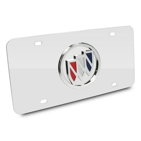 K9 License Plate - Buick Logo Chrome Stainless License Plate