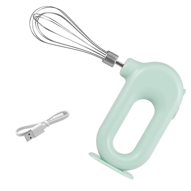 Batidor de huevos de mano portátil, espumador de crema de cocina ajustable, mezclador de huevos recargable eléctrico inalámbrico, herramientas Herramientas y accesorios para hornear verde 1 varilla Toystoory HA007445-03B