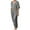 Gray, variant on Women's Linen Relaxed Fit Two-Piece Set, V-Neck Dolman Sleeve Top with Matching High Waist Pants, Casual Outfit for Everyday Wear and Vacation