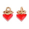thumbnail image 3 of Paquete de 5pcs de Mini Colgante de Collar Cristal de Estéreo Cuadrado Colgantes de Llavero Ornamentos de Artesanía Manual rojo Sunnimix  Square Bead Pendant, 3 of 8