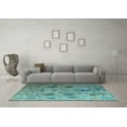 thumbnail image 3 of Ahgly Company Indoor Rectangle Abstract Light Blue Modern Area Rugs, 2' x 3', 3 of 4