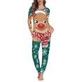 thumbnail image 1 of Conjunto de pijama elegante con estampado navideño para mujer, ropa de dormir femenina de manga larga, Jersey cómodo, ropa de estar por casa, Otoño e Invierno, 1 of 4