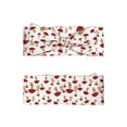 thumbnail image 2 of Wukai Red Mushroom Print Baby Bow Headband for Newborn Infant Baby Toddler Girls, 2 of 5