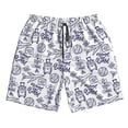 thumbnail image 3 of Uemuo World Travel2 Pattern Men's Swim Trunks Hawaiian Beach Bathing Suit Swimsuits Beach Quick-Dry Shorts with Pockets-Large, 3 of 9