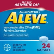 Aleve Caplets Soft Grip Arthritis Cap Naproxen Sodium Pain Reliever, 24 Count