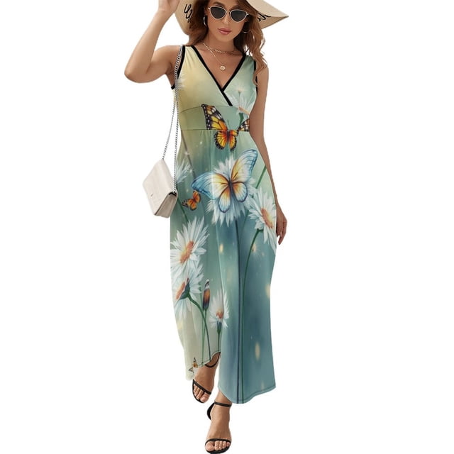 Watercolor Dandelion Vestido Sin Mangas Para Mujer, Traje De, Ropa De Cumpleaños, Verano