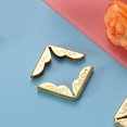 thumbnail image 4 of 10PC Book Protector Metal DIY Album Folders Crafts Scrapbook Retro Bronze Book Corner Protector (Golden), 4 of 7