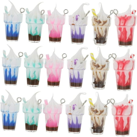 

ZAGHNRENJ 30pcs Mini Diy Earrings Ice Cream Lucky Earrings for Women Trendy Artificial Model Charm Womens Necklaces for Women Trendy Simulation Desk Topper Resin Miss Fruit Tea Self ABP-1305