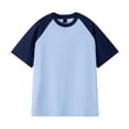 thumbnail image 1 of pstuiky camisetas de hombre, Blusa informal de manga corta con botones y cuello vuelto de color liso para hombre camisetas de hombre xxxl, 1 of 3