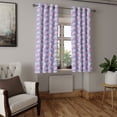 thumbnail image 2 of Ambesonne Flamingo Grommet Curtain, Tropical Palm Tree Leaves, 50"x60", Pale Pink and Lavender, 2 of 5