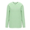 thumbnail image 5 of Ltctricy Women's Long Sleeve Tops Trendy Casual Crew Neck Striped Basic T Shirts Spring Summer Outfits, 5 of 6
