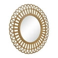 thumbnail image 6 of DecMode 35" x 35" Brown Handmade Starburst Wall Mirror, 6 of 12