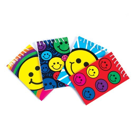  12 Smile / Smiley Face Spiral Note Pads New Notebooks, Smile