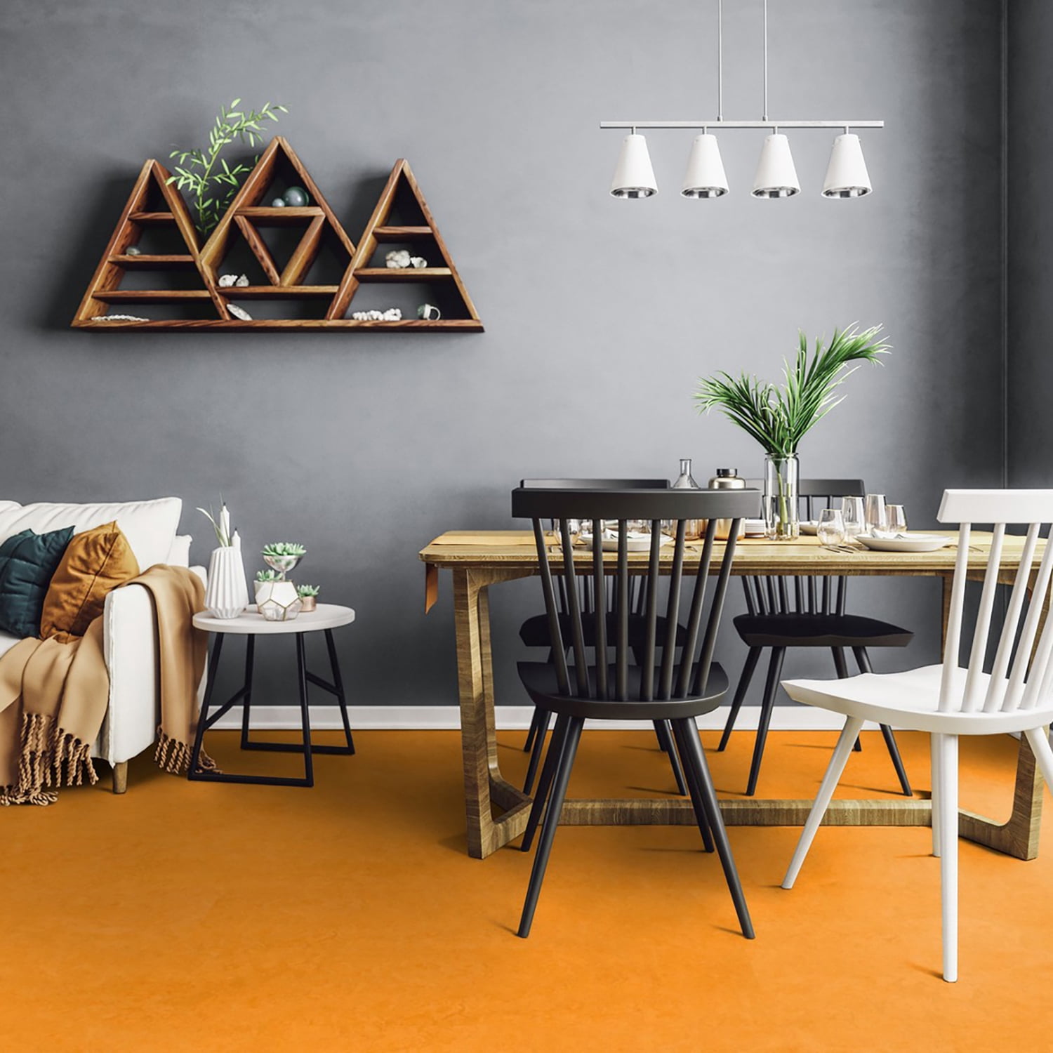 Forbo Flooring Marmoleum Cinch Loc Seal 11.81" x 11.81" Laminate Square in Marigold 6.78 Sq ft