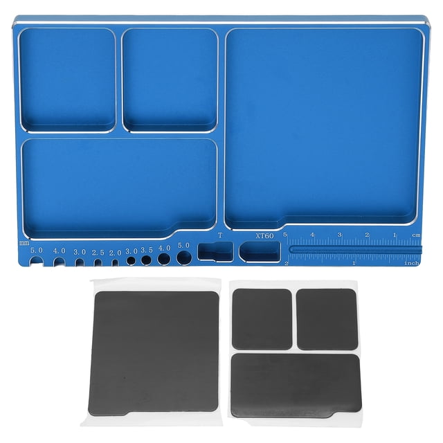 Bandeja de tornillos magnética NikouMX aluminio para vehículos aviones barcos RC
