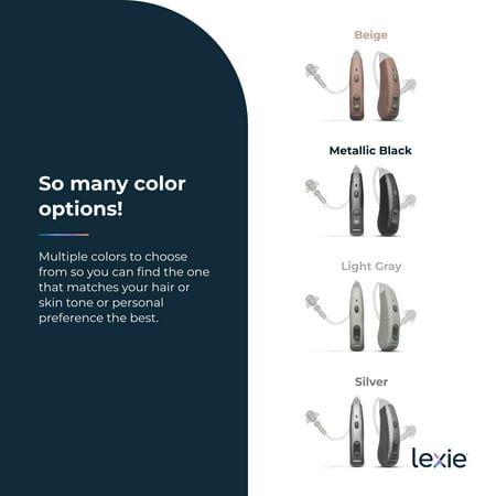 Lexie Hearing - Lexie Lumen self-fitting OTC hearing aids - Silver