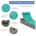 Tyslan Folding Outdoor Adjustable Chaise Lounge Chair with Removable