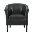 thumbnail image 2 of Linon Simon Upholstered Club Chair High Arms Deep Seat in Black Faux Leather, 2 of 9