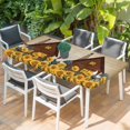 thumbnail image 2 of Farmhouse Sunflowers Table Cloths for 6 Foot Rectangle Tables, Vintage Roosters Farm Countryside Patio Waterproof Elastic Fitted Tablecloths, Washable Rectangular Table Cover for Camping, 2 of 8