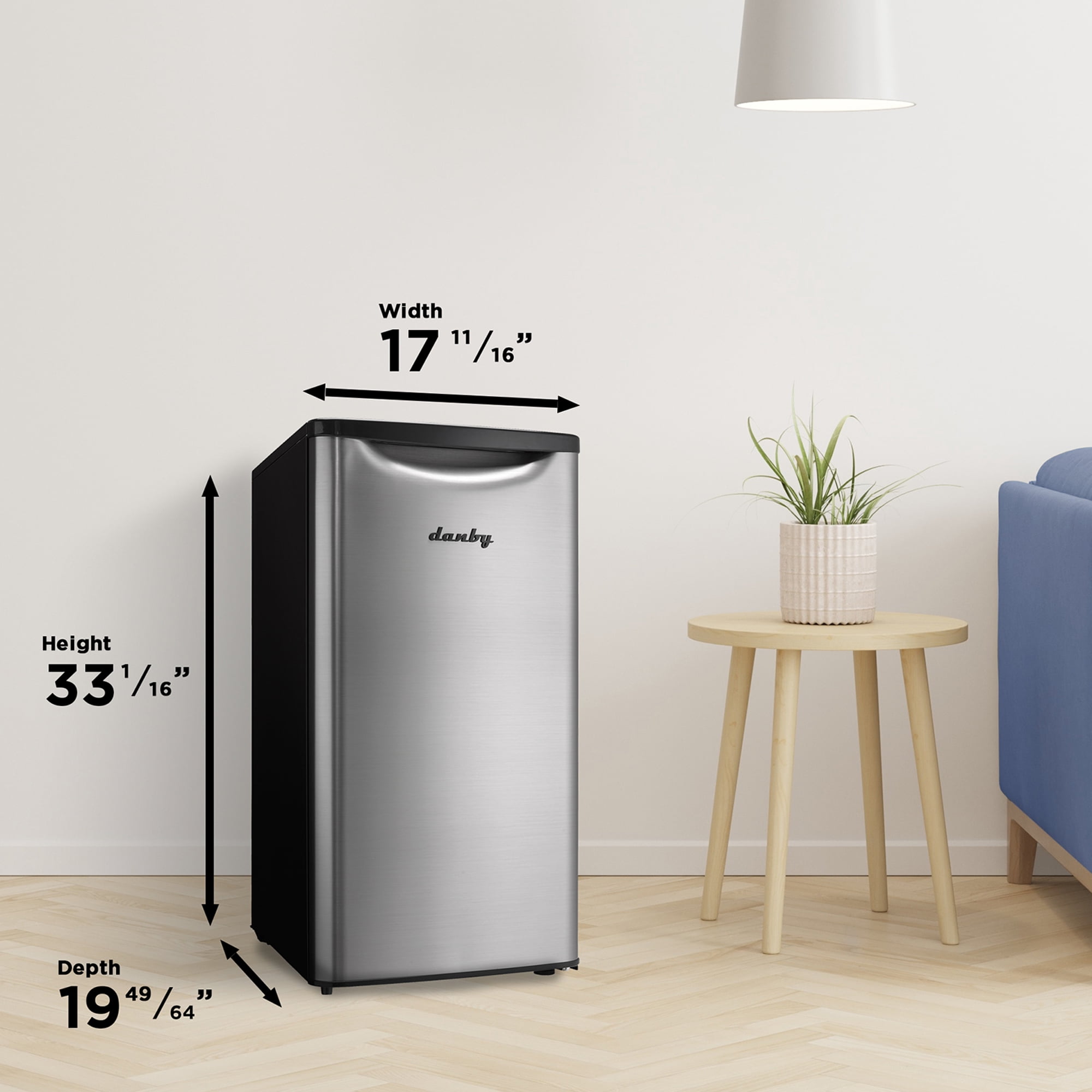Danby 3.3 cu. ft. Compact Fridge in Stainless Steel (DAR033A6BSLDB)