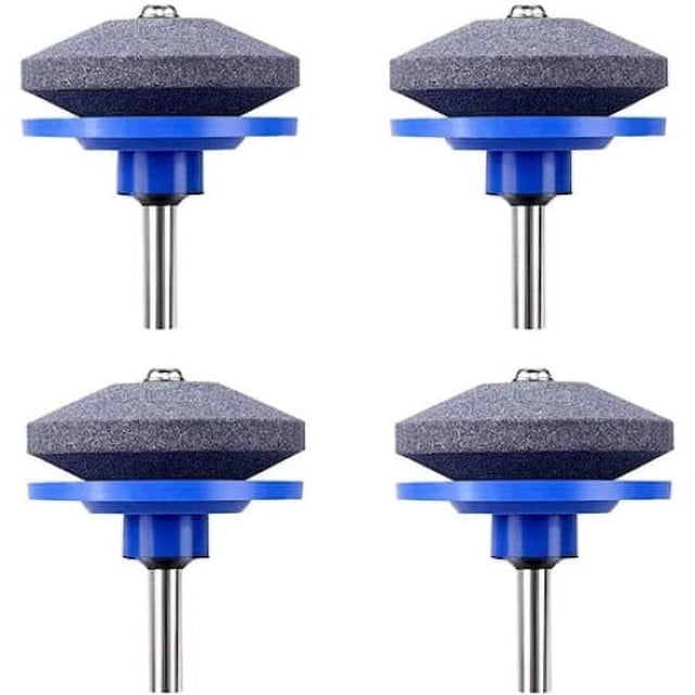 Juego de afilador de cuchillas para cortadora de césped, respaldo de acero para una mayor estabilidad, equilibrado y afilado rápido de cuchillas, ideal para cuchillas de cortadora de césped, azadas,