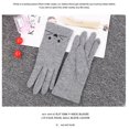 thumbnail image 1 of Guante de conducción con pantalla táctil de lana fina y cálida para invierno para mujer, bonito bordado de gato, Elasti de dedo completo LingWen 1327534327786, 1 of 1
