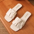 thumbnail image 5 of Women's Summer Cute Flat Sandals Dress Slide Sandals Square Toe Wedding Shoes Vacation Trendy Sandals 2026, 5 of 7