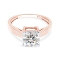 thumbnail image 4 of AFFY 2CT Moissanite Diamond Engagement Ring for Women in 14K Rose Gold over Silver-8.5, 4 of 8