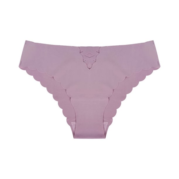 Ropa interior Gibobby dama de seda hielo para mujer bragas sexis sin costuras (Morado, L)
