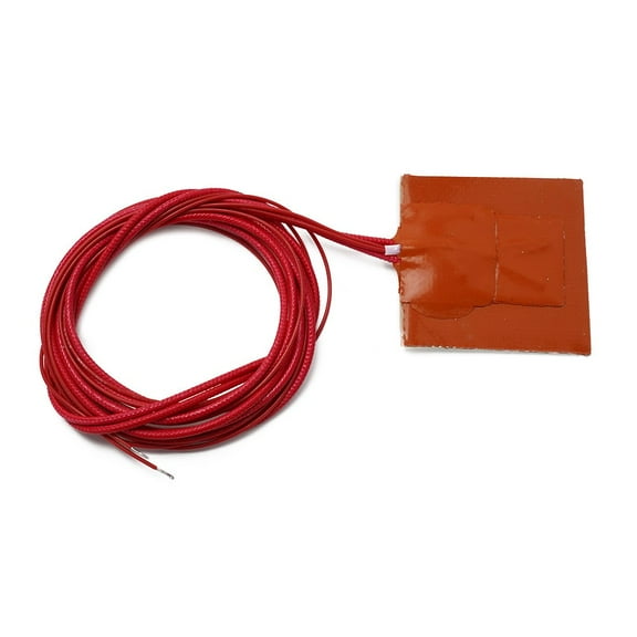 50*50Mm 12V 10W Silicone Heater Mat Pad For Printer Heated Bed Heating