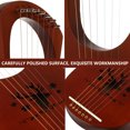 thumbnail image 1 of OUNONA 1Set Wood 7 String Harp Lyre Harp Handheld String Instrument with Tuning Wrench and Coffee Color, 1 of 6