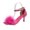 Hot Pink, variant on High Heel Sandals for Women Fluffy One-Strap Slides with Buckle Closure and Slim Heel, Plus Size Summer Dress Shoes for Party,Black_37