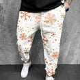 thumbnail image 2 of IROINNID Men's Pants Relaxed Cigarette Christmas Trousers Print Elastic Waist Pants, 2 of 5
