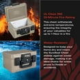 thumbnail image 6 of Sure Seal by FireKing Waterproof, 30-Minute Fire Resistant Chest Key Lock, Holds #10 Envelopes, Taupe, 1 Count, 6 of 14