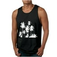 thumbnail image 3 of Mens Big and Tall Summer Stringer Tank Tops Hawaiian Vacation Beach Tanks Trendy Sleeveless Breathable Muscle Shirts Lightweight Comfy Crewneck Undershirt, 3 of 6