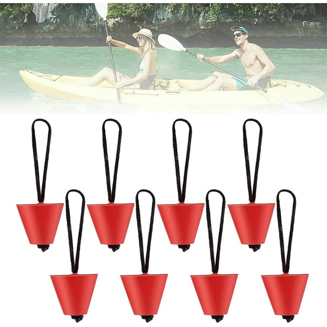 8Pcs Scupper Plugs for Kayak, Universal Kayak Scupper Plug Kit, Silicone Kayak Scupper Plugs Drain Holes Stopper Bung Replacement Part