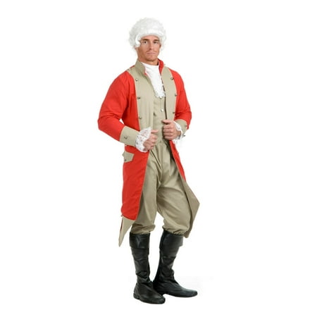 Halloween British Red Coat Adult Costume
