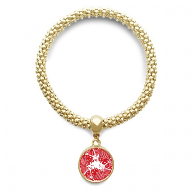 Chaîne de Bijoux Pendentif Rond Poisson Festif en bracelet