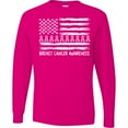 thumbnail image 3 of Inktastic Breast Cancer Awareness Pink Ribbons and Flag Long Sleeve T-Shirt, 3 of 5